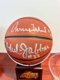 Kareem Abdul Jabbar & Jerry West Autographed NCAA Basketball [1 of 1 Ball]