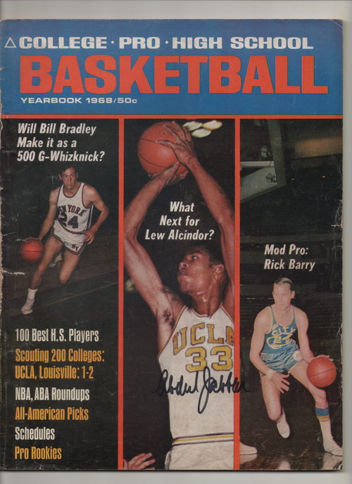 1968 College-Pro-High School Basketball Yearbook "What's Next For Lew Alcindor" Signed Kareem Abdul Jabbar