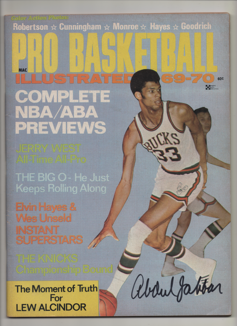 1969-70 Pro Basketball Illustrated "The Moment of Truth for Lew Alcindor" Signed Kareem Abdul Jabbar