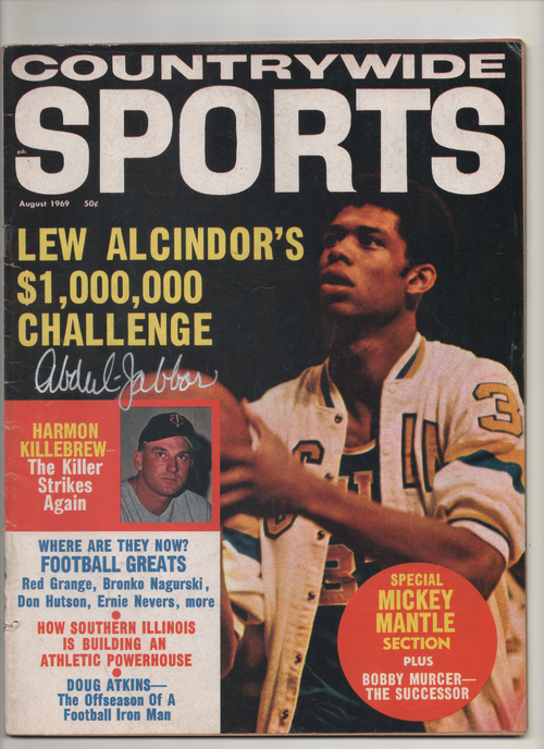 1969 Countrywide Sports "Lew Alcindor's $1,000,000 Challenge" Signed Kareem Abdul Jabbar