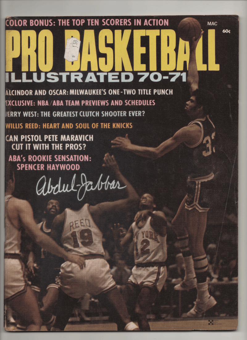 1970-71 Pro Basketball Illustrated-Alcindor and Oscar: Milwaukee's One-Two Title Punch - Signed Kareem Abdul-Jabbar
