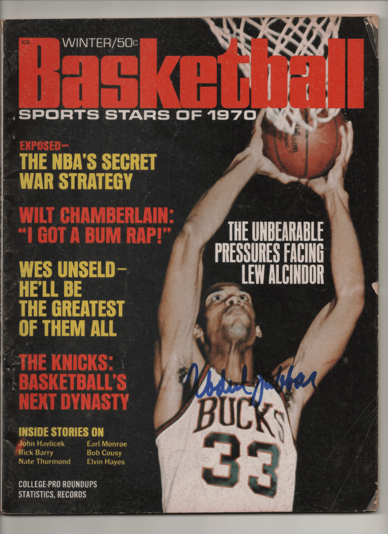 1970 Basketball-The Unbearable Pressures Facing Lew Alcindor - Signed by Kareem Abdul-Jabbar