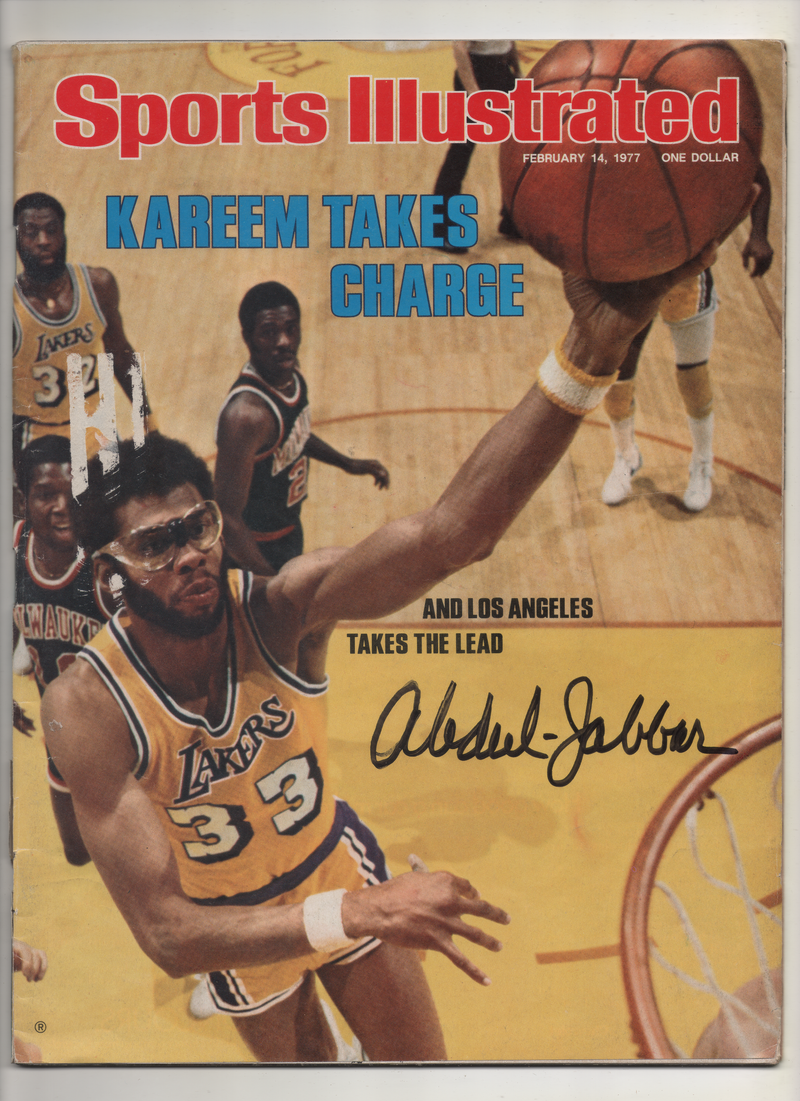 1977 Sports Illustrated "Kareem Takes Charge And Los Angeles Takes The Lead" Signed Kareem Abdul Jabbar