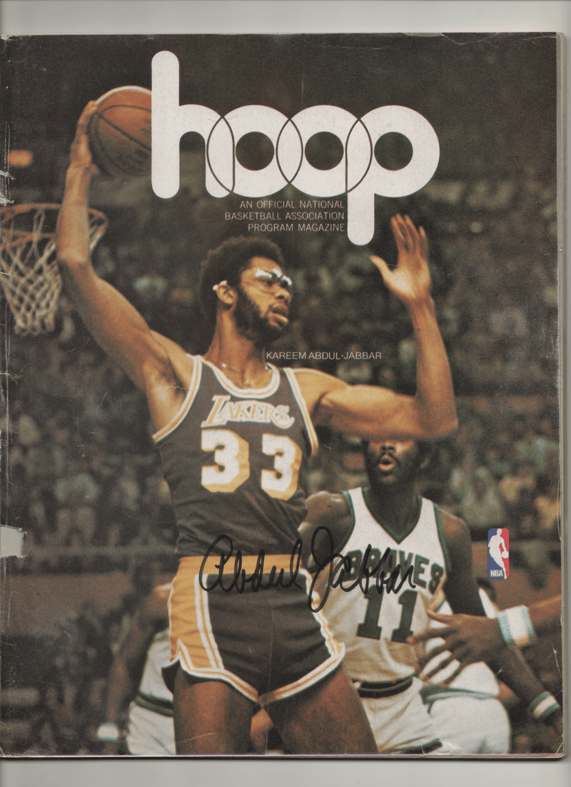 1977 Hoop-An Official National Basketball Association Program "Kareem Abdul Jabbar" Signed Kareem Abdul Jabbar