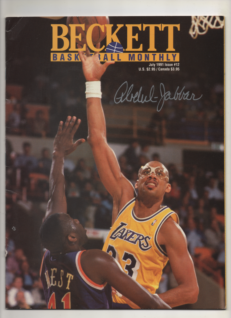 1991 Beckett Basketball Monthly - Signed Kareem Abdul Jabbar