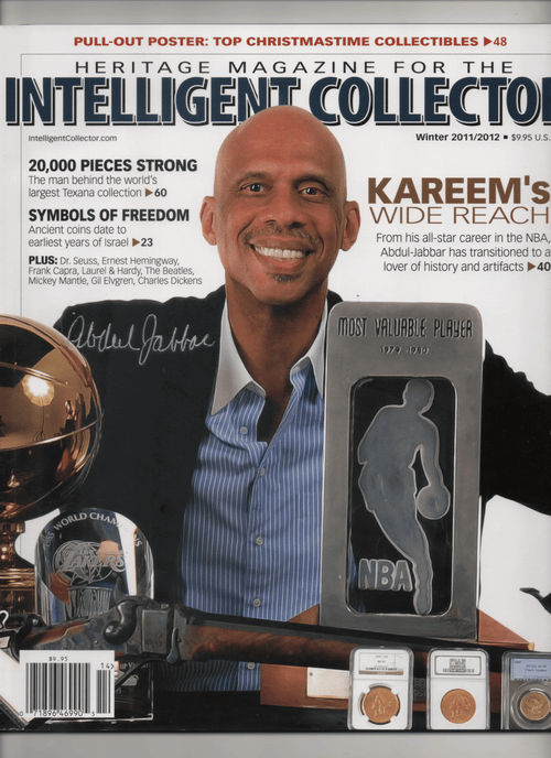 2012 Heritage Magazine For The Intelligent Collector "Kareem's Wide Reach"  Signed Kareem Abdul Jabbar