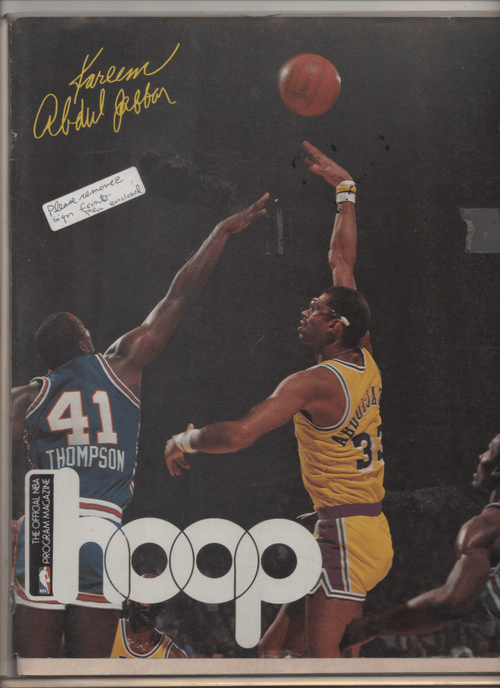 1974 Hoop - The Official NBA Program Magazine - Signed Kareem Abdul Jabbar