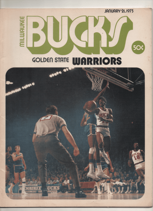 1973 Bucks vs. Warriors Game Program