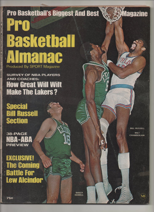 1969 Pro Basketball Almanac Produced by Sports Magazine "Exclusive! The Coming Battle for Lew Alcindor" From The Personal Collection of Kareem Abdul Jabbar