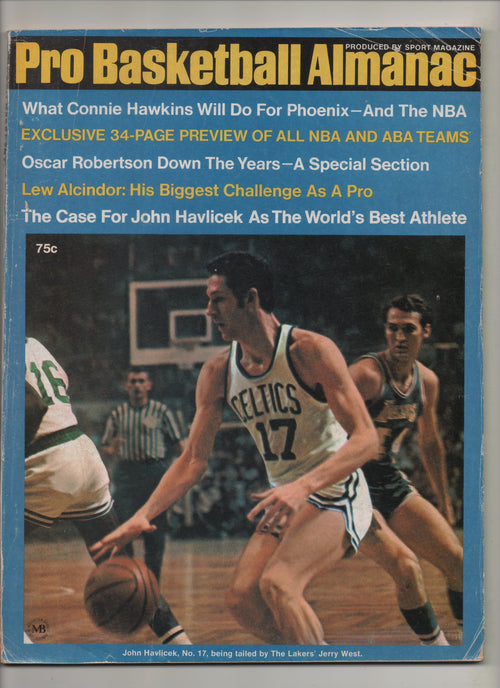 1970 Pro Basketball Almanac Produced by Sport Magazine "Lew Alcindor: His Biggest Challenge as a Pro" From The Personal Collection of Kareem Abdul Jabbar