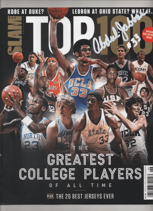 2019 Slam Dunk Presents Top 100 - The Greatest College Players Of All Time  Signed Kareem Abdul Jabbar #33