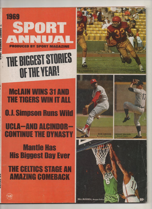 1969 Sport Annual Produced By Sport Magazine "UCLA - And Alcindor - Continue Dynasty" From The Personal Collection of Kareem Abdul Jabbar