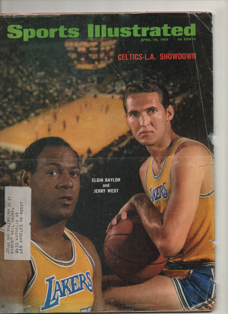 1968 Sports Illustrated "Celtics - L.A. Showdown: Elgin Baylor & Jerry West" From The Personal Collection of Kareem Abdul Jabbar