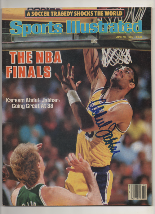 1985 Sports Illustrated "The NBA Finals-Kareem Abdul Jabbar: Going Great at 38" Signed Kareem Abdul Jabbar