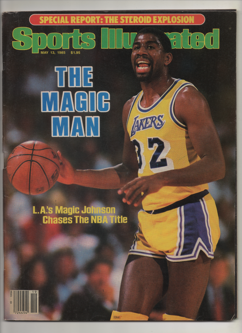 1985 Sports Illustrated "The Magic Man-L.A.'S Magic Johnson Chases the NBA Title" From The Personal Collection of Kareem Abdul Jabbar