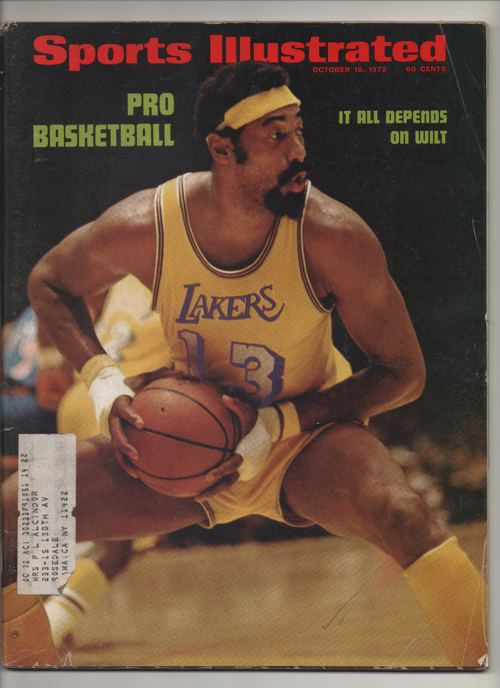 1972 Sports Illustrated "Pro Basketball-It All Depends on Wilt" From The Personal Collection of Kareem Abdul Jabbar