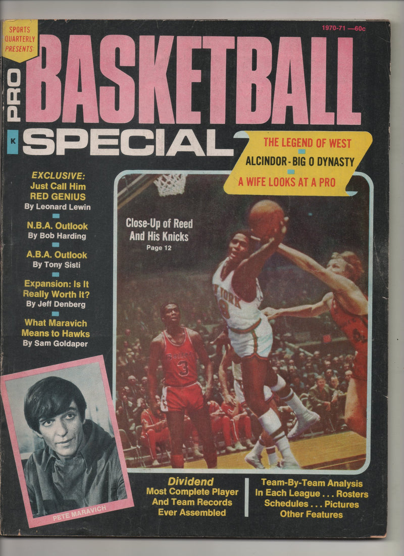 1970-71 Sports Quarterly Presents: Pro Basketball Special "Alcindor - Big O Dynasty" From The Personal Collection of Kareem Abdul Jabbar