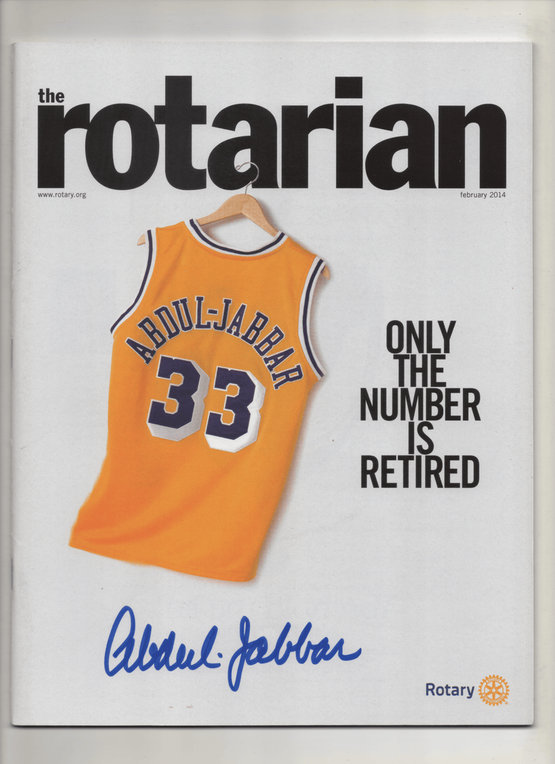 2014 The Rotarian "Only The Number is Retired" Signed Kareem Abdul Jabbar