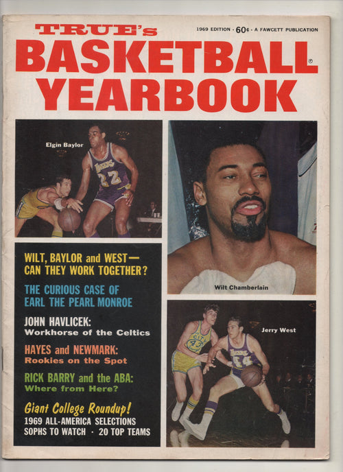 1969 True's Basketball Yearbook "Wilt, Baylor and West - Can They Work Together?" From The Personal Collection of Kareem Abdul Jabbar