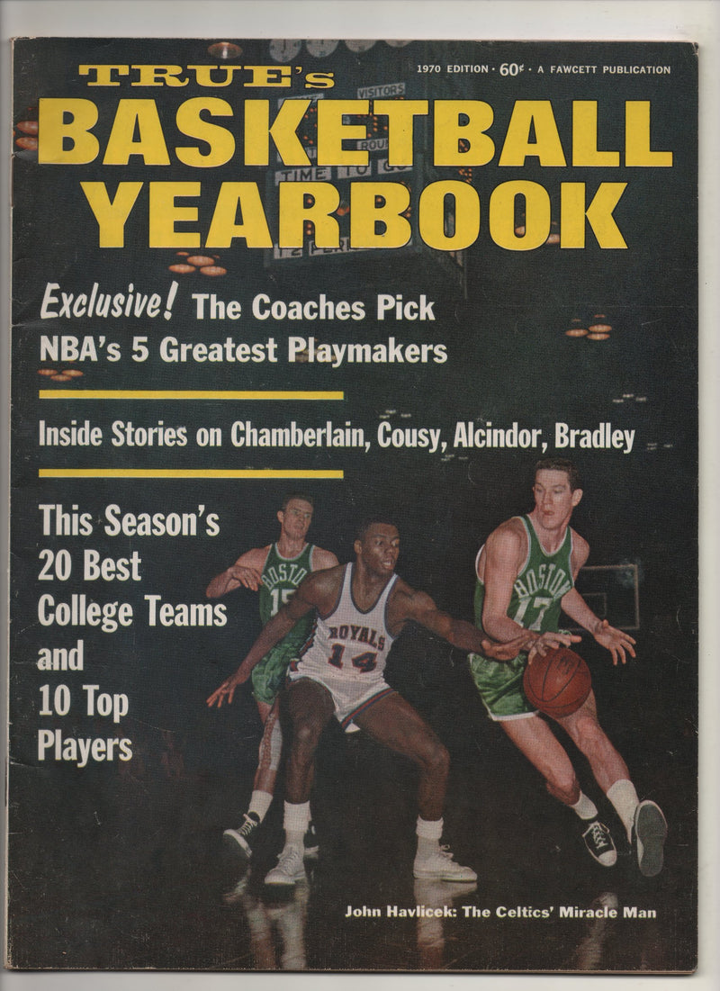 1970 True's Basketball Yearbook "Inside Stories On Chamberlain, Cousy, Alcindor, Bradley" From The Collection of Kareem Abdul Jabbar