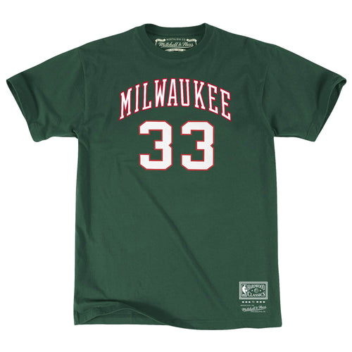 Name & Number Tee Milwaukee Bucks Kareem Abdul-Jabbar