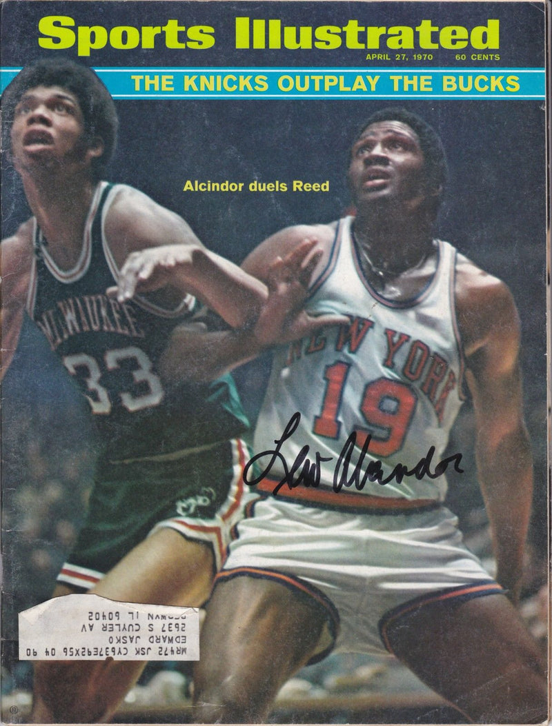 [1 of 1] 1970 Sports Illustrated Magazine: "The Knicks Outplay the Bucks" - Signed Lew Alcindor