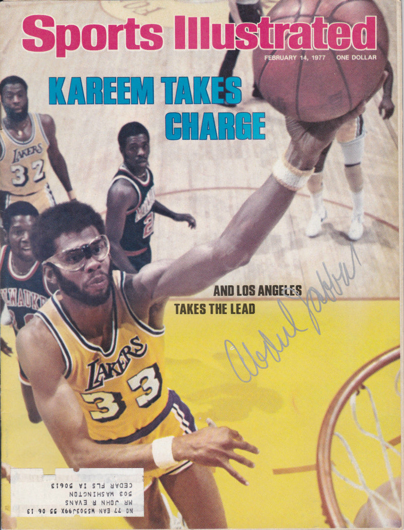 [1 of 1] 1977 Sports Illustrated Magazine-Kareem Takes Charge - Signed Kareem Abdul-Jabbar