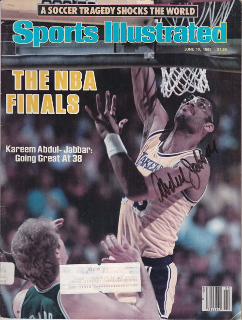 1985 Sports Illustrated Magazine-The NBA Finals - Signed by Kareem Abdul-Jabbar